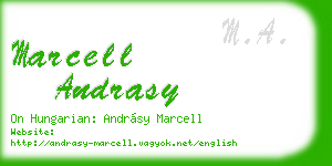 marcell andrasy business card